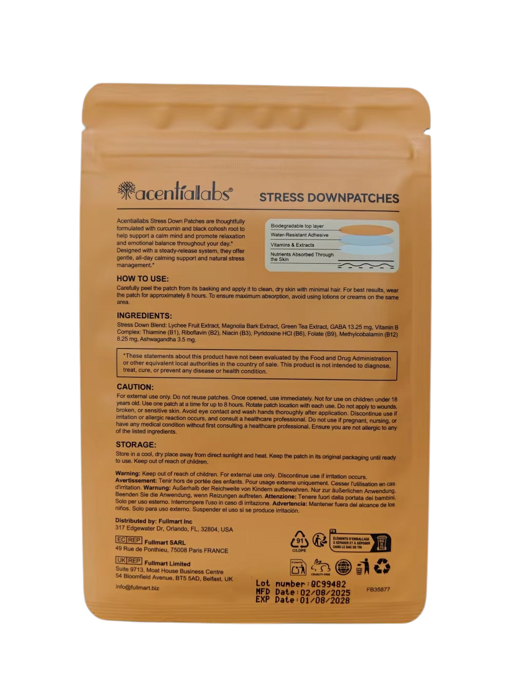 Anti-Stress Patches For Relaxation  & Emotional Balance – 30 Pack